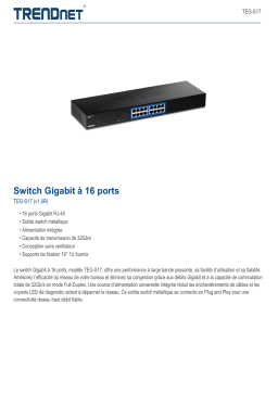 Trendnet TEG-S17 16-Port Gigabit Switch Fiche technique