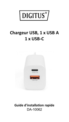 Digitus DA-10062 USB Charger 1x USB-A / 1x USB-C, 30W Guide de démarrage rapide | Fixfr