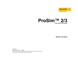 Fluke ProSim 2/3 Manuel utilisateur