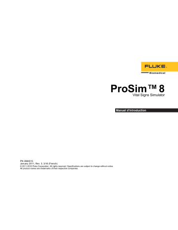 Fluke ProSim 8 Manuel utilisateur | Fixfr