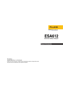 Fluke ESA612 Manuel utilisateur