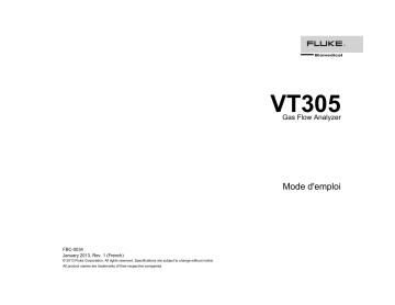 Fluke VT305 Manuel utilisateur | Fixfr