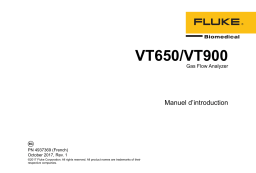Fluke VT650/VT900 Guide de démarrage rapide