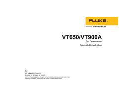 Fluke VT650/VT900A Guide de démarrage rapide