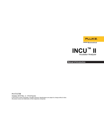 Fluke INCU II Manuel utilisateur | Fixfr