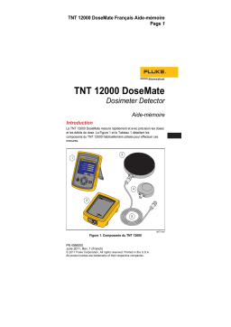 Fluke Dosemate QR Guide de référence