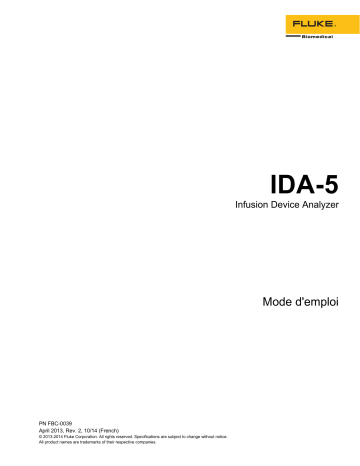 Fluke IDA-5 Manuel utilisateur | Fixfr