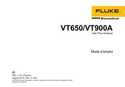 Fluke VT650/900A Manuel utilisateur