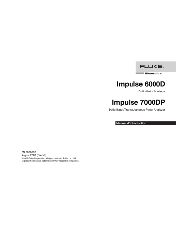 Fluke Impulse 6000D/7000DP Guide de démarrage rapide | Fixfr