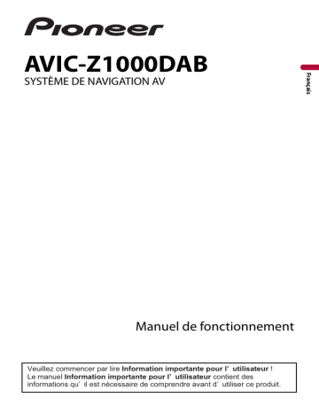 Pioneer AVIC-Z1000DAB-C Manuel utilisateur | Fixfr
