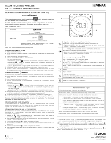 02973.N | 02973.M | 02973.B | Vimar 02973 IoT dial thermostat 2M grey Une information important | Fixfr