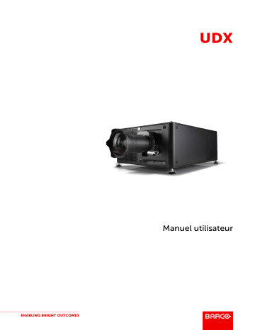 UDX-W26 | UDX-W32 | UDX-U45LC | UDX-W22 | UDX-U32 | UDX-U40 | UDX-4K32 | UDX-4K40 FLEX | UDX-4K22 | UDX-4K26 | DP1.2 HDMI2.0 Dual HDBaseT Quad 12g (loop) | Quad DP1.2 | 12G SFP to LC convertor | SFP input card | Barco UDX-W40 FLEX Mode d'emploi | Fixfr