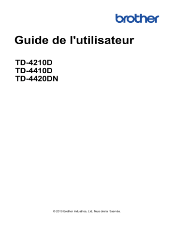 TD-4420DN | TD-4520DN | TD-4210D | Brother TD-4410D Label Printer Manuel utilisateur | Fixfr