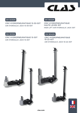 CLAS OH 9042N AIR HYDRAULIC JACK 10-22-40T Manuel du propriétaire