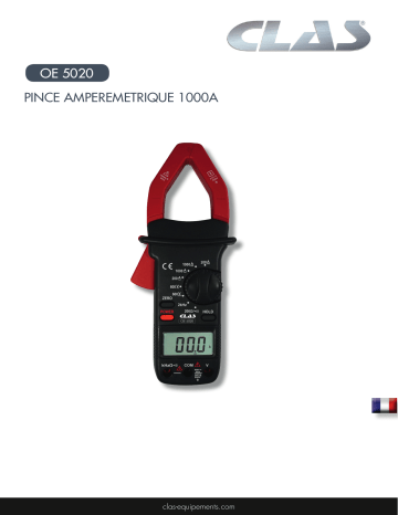 CLAS OE 5020 AMMETER CLAMP 1000A Manuel du propriétaire | Fixfr