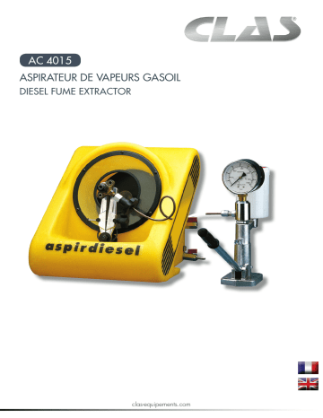 CLAS AC 4015 DIESEL STEAM CLEANER Manuel du propriétaire | Fixfr