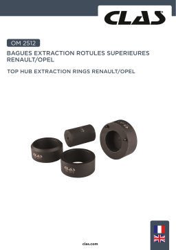 CLAS OM 2512 TOP HUB EXTRACTION RINGS RENAULT/OPEL Manuel du propriétaire