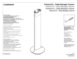 Coalesse Cable Manager Column Manuel utilisateur