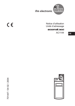 IFM AC1144 AS-Interface addressing unit Mode d'emploi