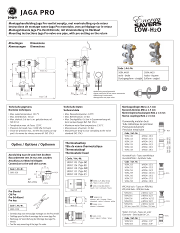 Pro 5094.316 | Jaga Pro 1pipe valve Manuel du propriétaire | Fixfr