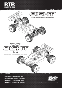 Losi LOS04011 1/8 8IGHT-T 4WD Truggy Nitro RTR, Purple/Yellow Manuel utilisateur