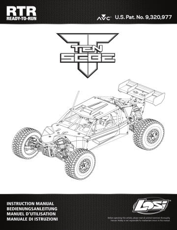 LOS03007T1 | Losi LOS03007T2 1/10 TEN-SCBE 4WD Brushless RTR Manuel utilisateur | Fixfr