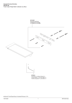 Brizo 691022-NK Frank Lloyd Wright® Bath Collection Wall Shelf Manuel utilisateur