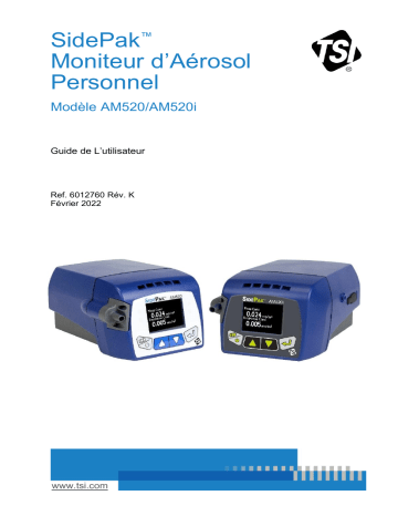 SidePak Personal Aerosol Monitor AM520/AM520i | tsi AM520 SidePak™ Personal Aerosol Monitor Mode d'emploi | Fixfr