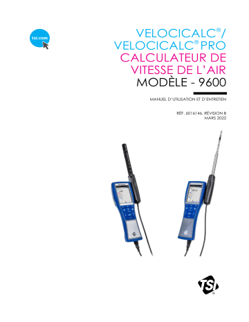 9600 Series VelociCalc | tsi 9600 VelociCalc Multi-Function Ventilation Meter Manuel du propriétaire | Fixfr