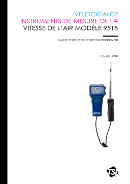 tsi 9515 VelociCalc Air Velocity Meter Manuel du propriétaire