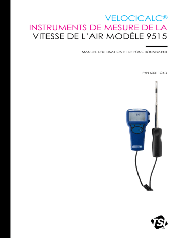 tsi 9515 VelociCalc Air Velocity Meter Manuel du propriétaire | Fixfr