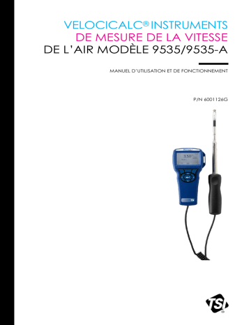 9535 9335A VelociCalc | tsi 9535 VelociCalc Air Velocity Meter Manuel du propriétaire | Fixfr