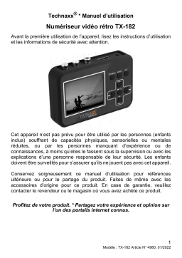 Technaxx TX-182 Retro Video Digitizer Manuel du propriétaire