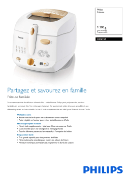 Philips HD6159/55 Friteuse Manuel utilisateur