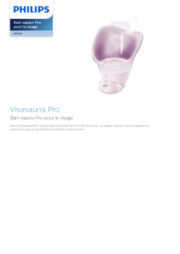 Philips HP5241/01 Bain vapeur Pro pour le visage Manuel utilisateur