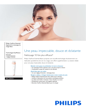 Philips BSC200/01 VisaPure Essential Appareil de nettoyage du visage Basic Manuel utilisateur | Fixfr