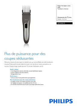 Philips QC5345/15 Hairclipper series 5000 Tondeuse à cheveux Manuel utilisateur