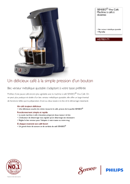 SENSEO® HD7821/71 SENSEO® Viva Café Machine à café à dosettes Manuel utilisateur