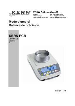 KERN PCB 6000-0-C Mode d'emploi