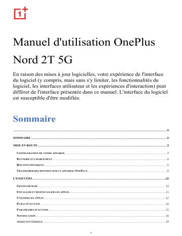 OnePlus Nord 2T 5G Mode d'emploi | Fixfr