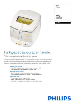 Philips HD6151/80 Friteuse Manuel utilisateur