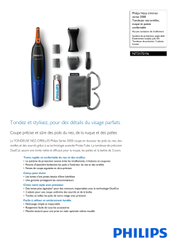 Philips NT5175/16 Nose trimmer series 5000 Tondeuse nez-oreilles, nuque et pattes confortable Manuel utilisateur