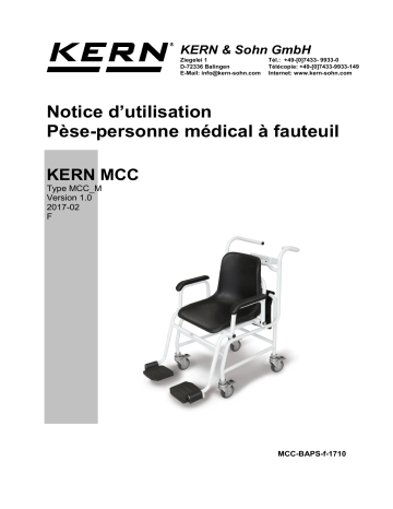 KERN MCC 250K100M Manuel du propriétaire | Fixfr