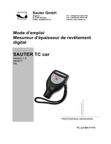 KERN TC 1250-0.1FN-CAR Mode d'emploi | Fixfr