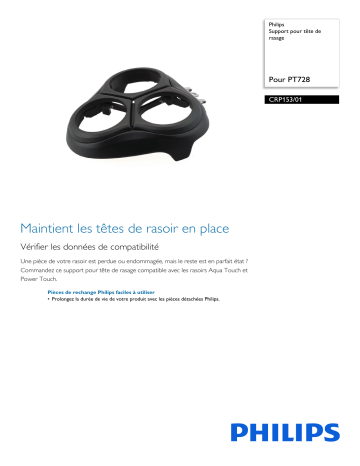 Philips CRP153/01 Support pour tête de rasage Manuel utilisateur | Fixfr