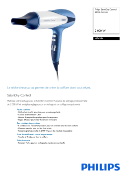 Philips HP4984/00 SalonDry Control Sèche-cheveux Manuel utilisateur