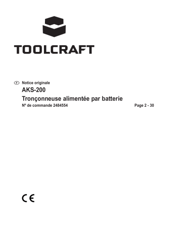 TOOLCRAFT TO-7453662 ASK-200 Rechargeable battery Chainsaw Manuel du propriétaire | Fixfr