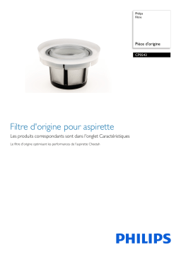 Philips CP0543/01 Filtre Manuel utilisateur