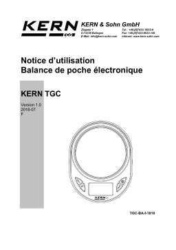 KERN TTGC 150-2S05-A Mode d'emploi