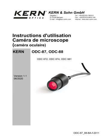 ODC 881-N | ODC 872 | KERN ODC 874 Mode d'emploi | Fixfr